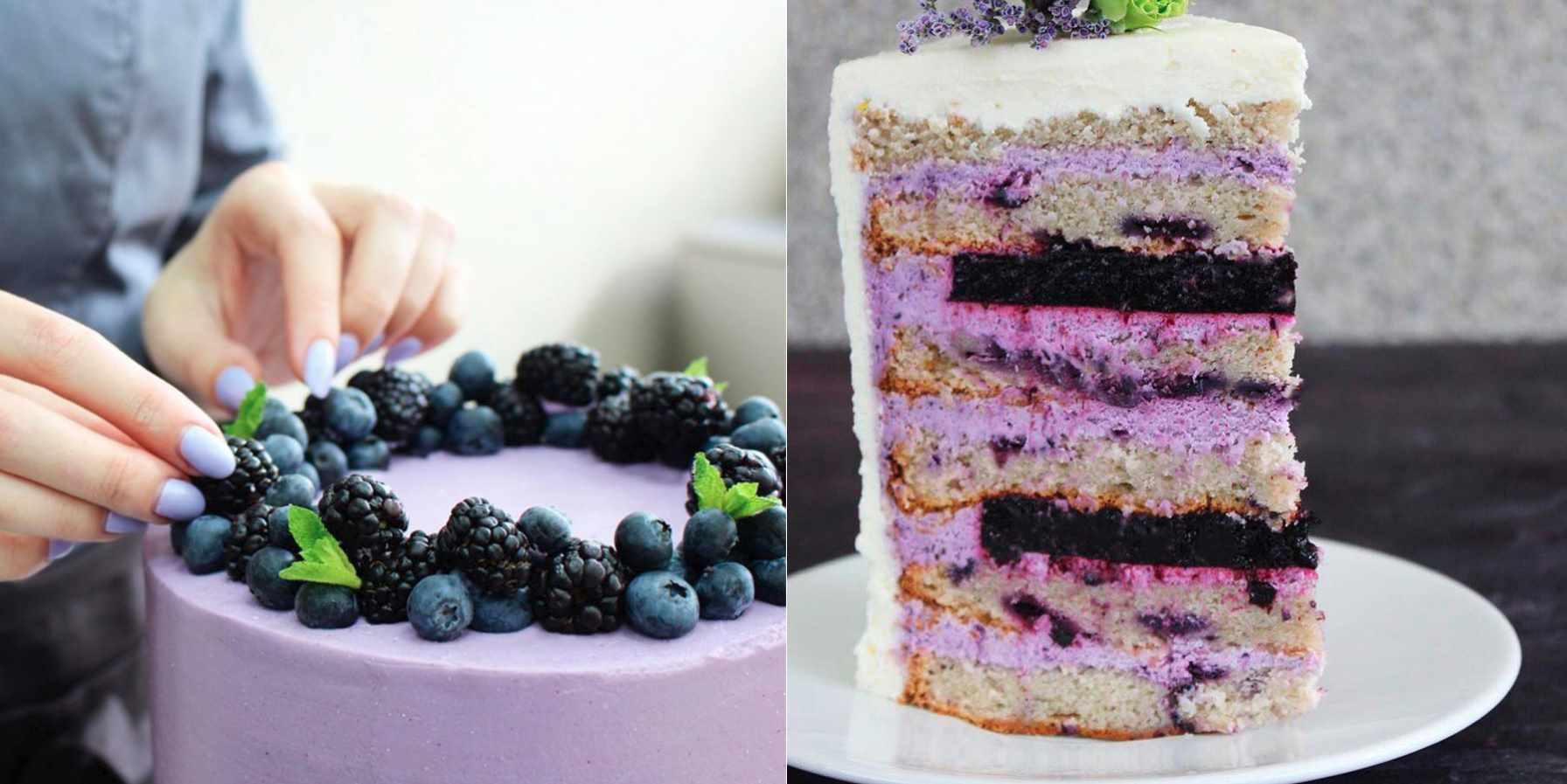 Торт с черникой